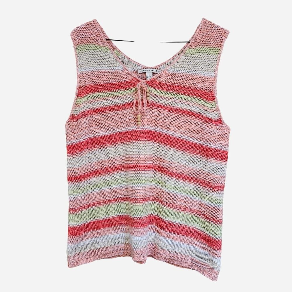 y2k preppy fairy pink striped knit top